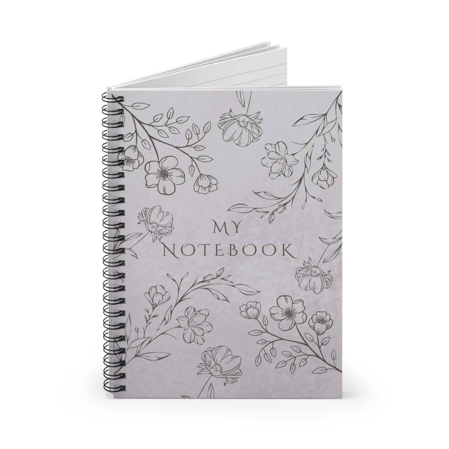 Floral Spiral Notebook - My Notebook | Perfect for Students & Writers | Elegant Design