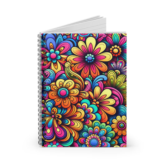 Vibrant Floral Spiral Notebook - Perfect for all your creative needs!